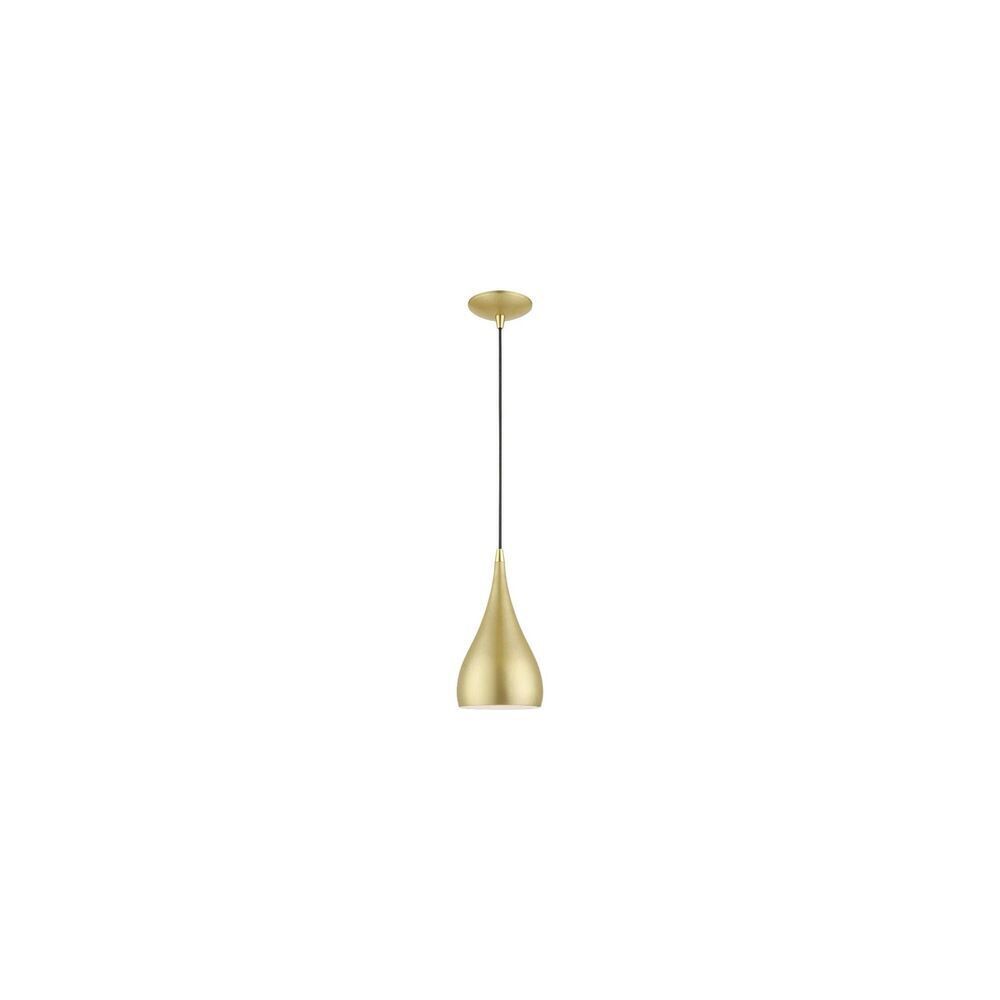 Livex Lighting, 41171-33, Amador, Mini Pendant, Soft Gold with Polished Brass...